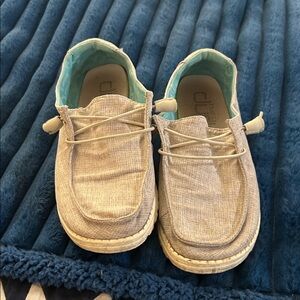 Hey Dude Light Gray Athletic Shoes